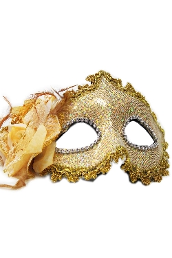 MASCHERE CON FIORE ORO